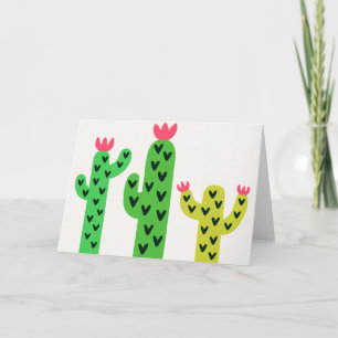 Drie Waterverf Cacti Groeten Kaart