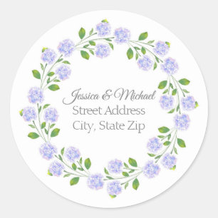 Drie Waterverf Floral Wreater Ronde Sticker