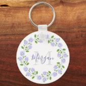 Drie Waterverf Floral Wreater Sleutelhanger (Voorkant)
