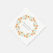 Drie Waterverf papavers Wreate Servet (Hoek)