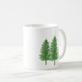 Drie Waterverf pijnbomen 2 Koffiemok (Voorkant rechts)