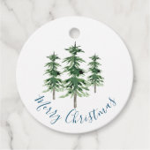 Drie Waterverf Pine Trees geven labels (Voorkant)