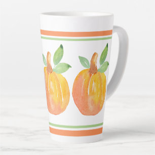 Drie Waterverf pompoenen 2 Latte Mok