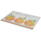 Drie Waterverf pompoenen 2 Snijplank (Hoek)