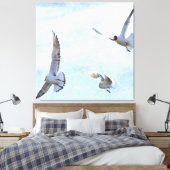 Drie Waterverf zeegarens Canvas Afdruk (Insitu (Slaapkamer))