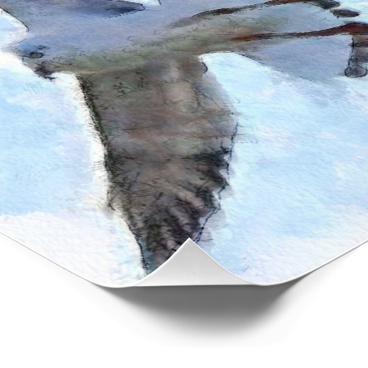 Drie Waterverf zeegarens Perfect Poster (Hoek)