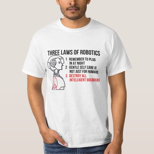 Drie wetten van Robotica T-shirt (Voorkant)
