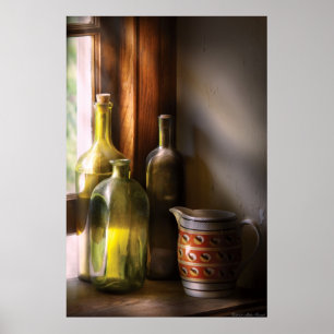 Drie wijnflessen poster