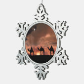 Drie wijze Mannen Pewter Snowflake ornament (Rechts)