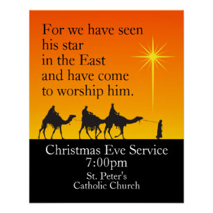 drie Wijze Mannen Religieuze Kerstmis Perfect Poster