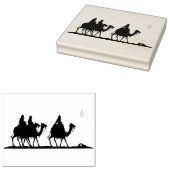 Drie wijze mannen silhouet patroon kunststempel rubberstempel (Gestempeld)