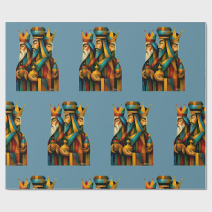 Drie Wijzen Abstracte Geboortekunst Cadeaupapier