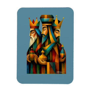 Drie Wijzen Abstracte Geboortekunst Magneet
