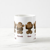 drie wijzen apen koffiemok (Center)