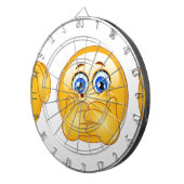 drie wijzen emojus dartbord (Voorkant Rechts)