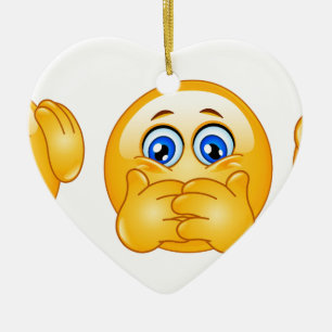 drie wijzen emojus keramisch ornament