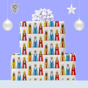 Drie Wijzen op Witte achtergrond Cadeaupapier