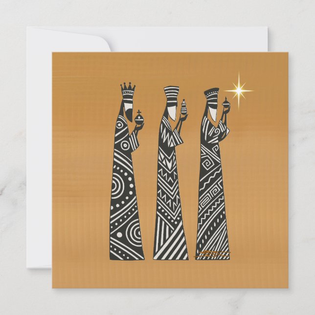 Drie Wijzen Zwart & Wit Kerststal (Voorkant)