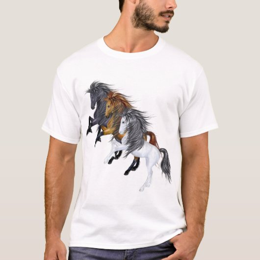 Drie Wild Stallions Shirt (Voorkant)