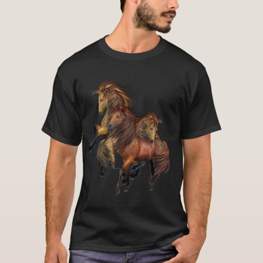 Drie Wild Stallions Shirt (Voorkant)