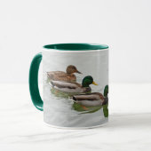 Drie wilde eenden koffie-mok mok (Voorkant links)