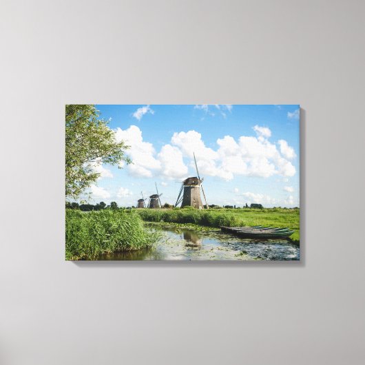 Drie windmolens en een canvas afdruk (Voorkant)