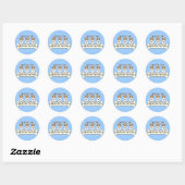 Drie Wire Fox Terriers Ronde Sticker (Vel)