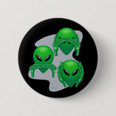 Drie Wise Aliens-Button Ronde Button 5,7 Cm (Voorkant)