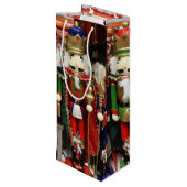 Drie Wise Crackers - Nutkraker Soldaten Wijn Cadeautas (Achterkant Gekanteld)