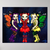 Drie Wise Faeries Gothic Firy Art Print (Voorkant)