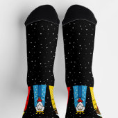 Drie Wise-Mannen en Snowflakes op zwarte Crew-sock Sokken (Top)
