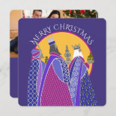 Drie Wise Mannen kerstfeestdagen foto Feestdagenkaart (Voorkant / Achterkant)