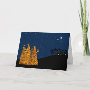 Drie Wise Mannen kerstkaart Feestdagen Kaart