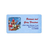 Drie Wise Mannen Kerstmis Etiket (Voorkant)