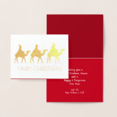 Drie Wise Mannen Kerstmis Folie Gevouwen Kaarten (Display)