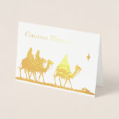Drie Wise Mannen Kerstmis Folie Kaarten (Voorkant)