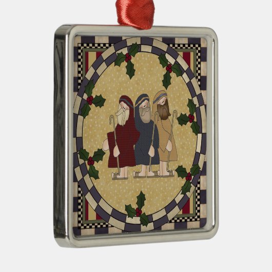 Drie Wise Mannen kerstversiering Metalen Ornament (Rechts)