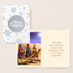 Drie Wise Mannen Luxe Real Folie kerstKaarten Kaarten