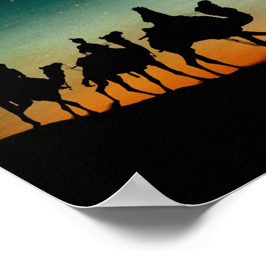 Drie Wise-Mannen na kerstfeestdag Poster (Hoek)