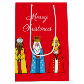 Drie Wise-Mannen op Red Medium Gift Bag Medium Cadeauzakje (Achterkant)