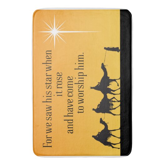 Drie Wise Mannen Religieuze kerstklep Badmat (Voorkant Verticaal)
