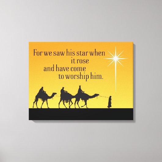 Drie Wise Mannen Star van Bethlehem kerstcanvas Canvas Afdruk (Voorkant)