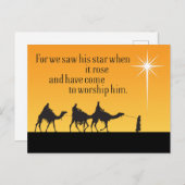 Drie Wise Mannen Star van Bethlehem kerstpostcar Briefkaart (Voorkant / Achterkant)
