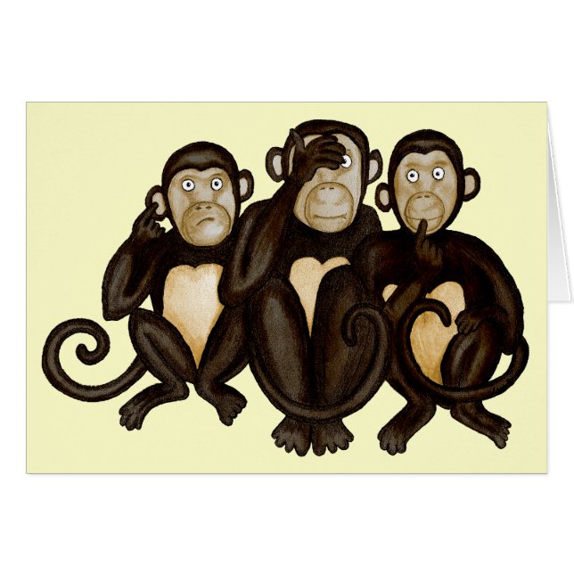 Drie Wise Monkeys (Voorkant Horizontaal)