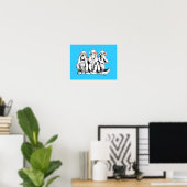 Drie Wise Monkeys 3D Species Pop Art Poster Print (Thuiskantoor)