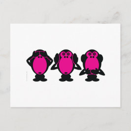 Drie Wise Monkeys Briefkaart