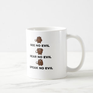 Drie Wise Monkeys Cups / Mokken