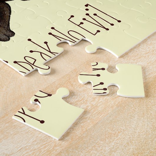 Drie Wise Monkeys Legpuzzel (Zijkant)