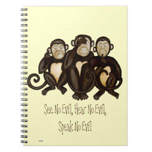 Drie Wise Monkeys Notitieboek