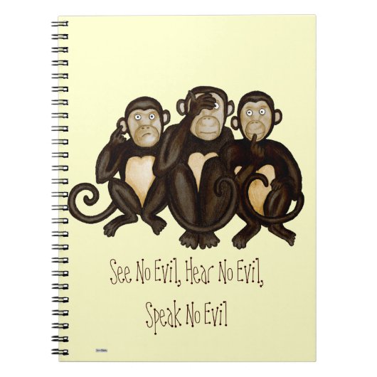 Drie Wise Monkeys Notitieboek (Voorkant)